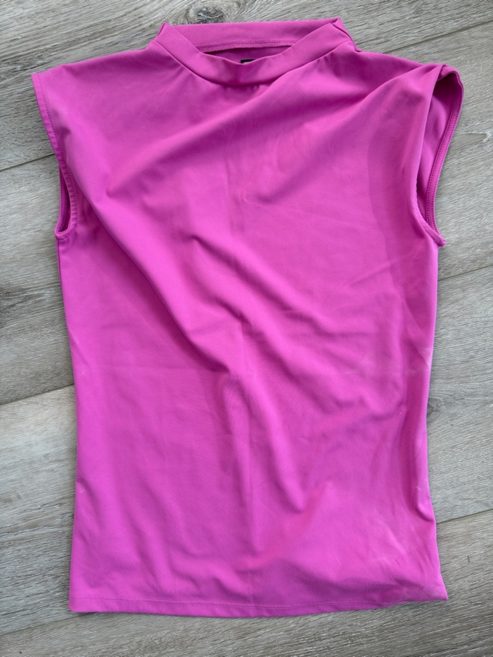 Ann Taylor Sleeveless Mock Neck Tank Top - Bright Fuchsia